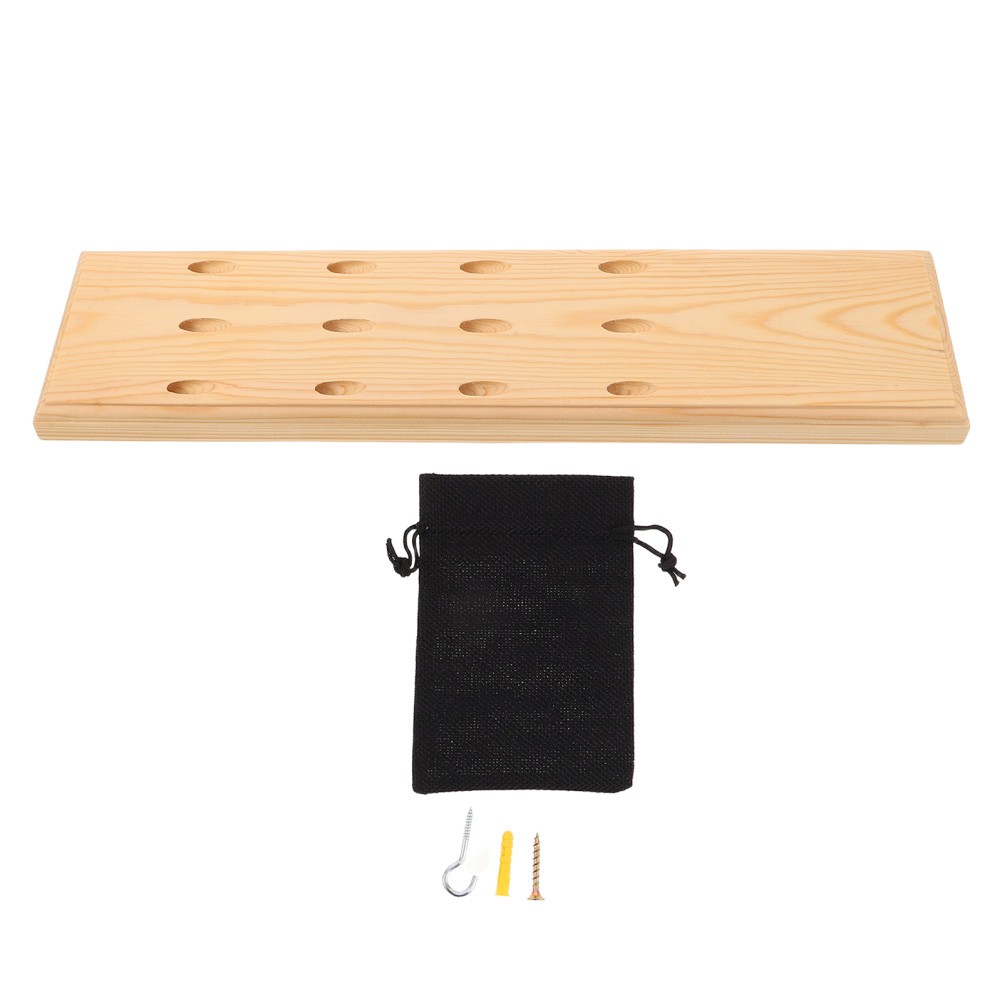 Solid Wood Wall Dart Holder with 12 Slots for Secure Dart Storage in Game Room