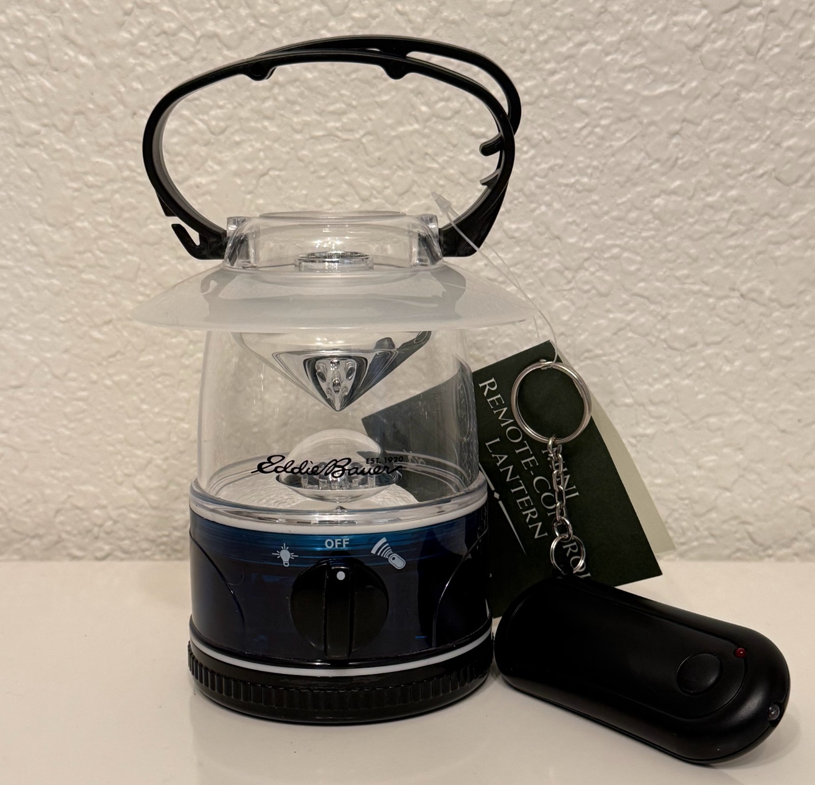 EDDIE BAUER Weatherproof Portable Camping Lantern Light Remote Control Blue