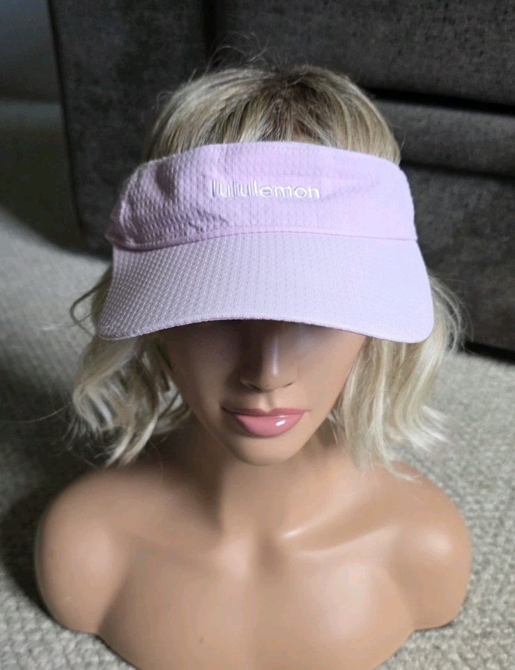 Lululemon Removable Sweatband All-Sport Visor Wordmark Pink S/M