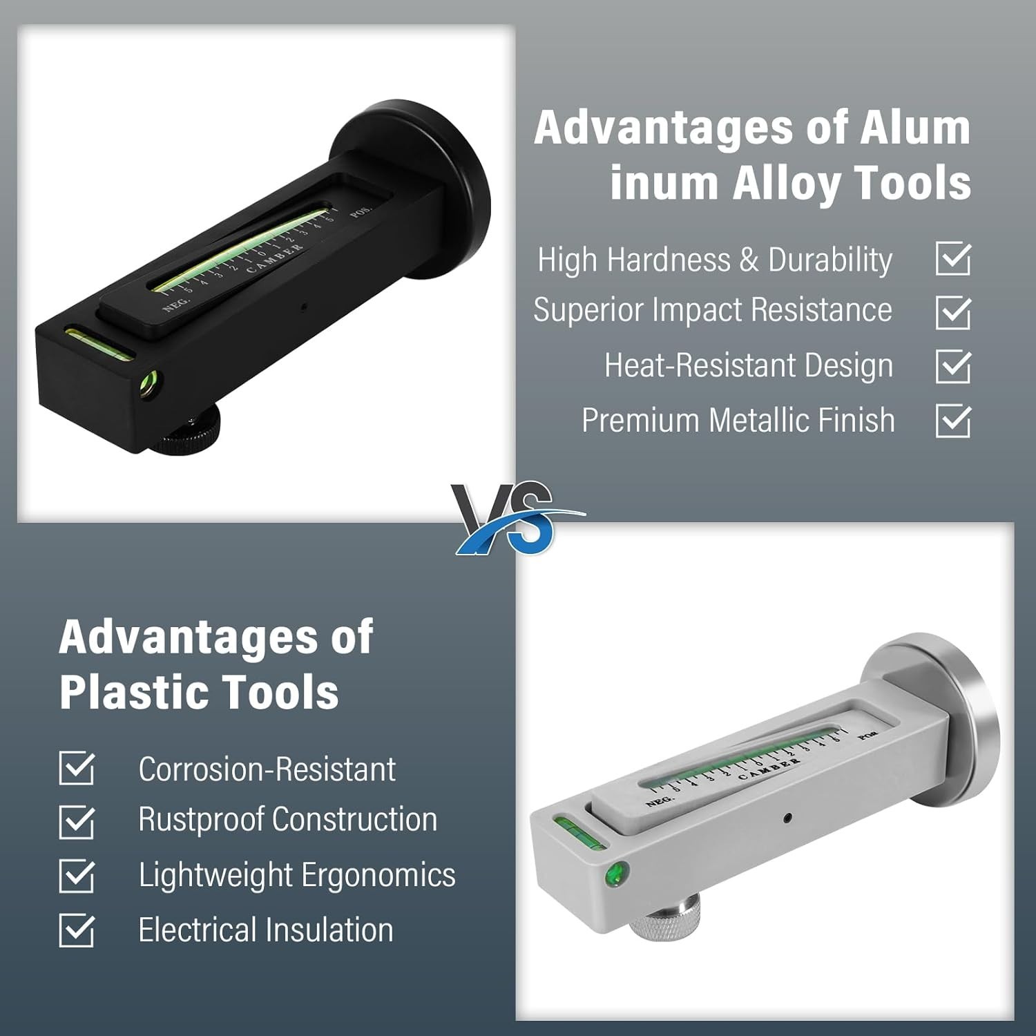 Compact Magnetic Camber Alignment Tool - Essential for Automotive Precision