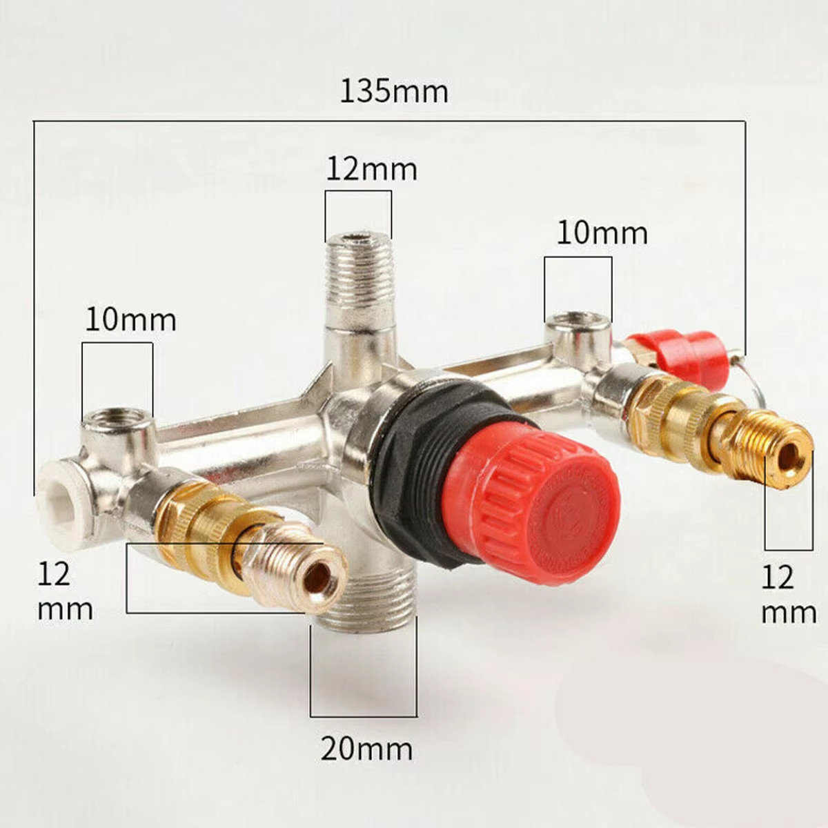 Air Compressor Pressure Control Switch Valve Manifold Regulator w/ Gauges Relief