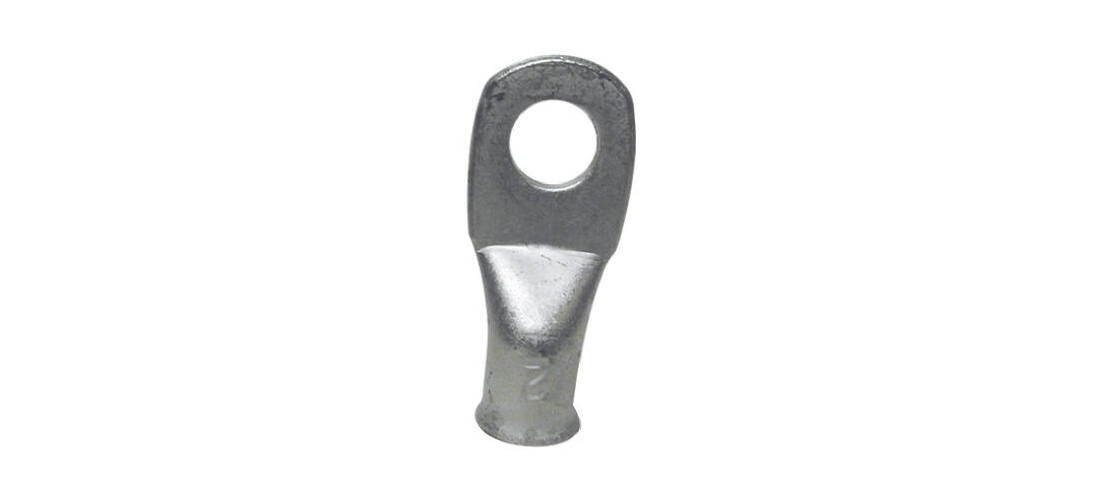 GB AML-204 Compression Lug, 4 AWG Wire, 3/8 in Stud, Copper Contact, Silver Pair