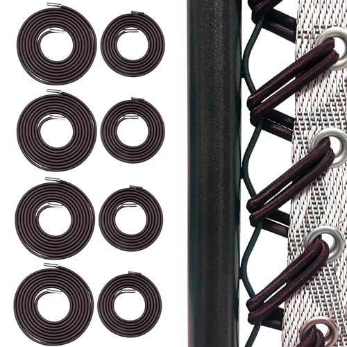 Zero Gravity Chair Replacement Cord Durable Bungee Elastic Laces 8 Pcs Brown