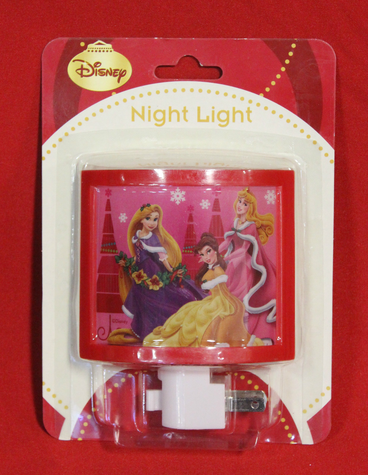 DISNEY PRINCESS CHRISTMAS NIGHT LIGHT NITELIGHT - FUN FOR CHRISTMAS & YEAR-ROUND