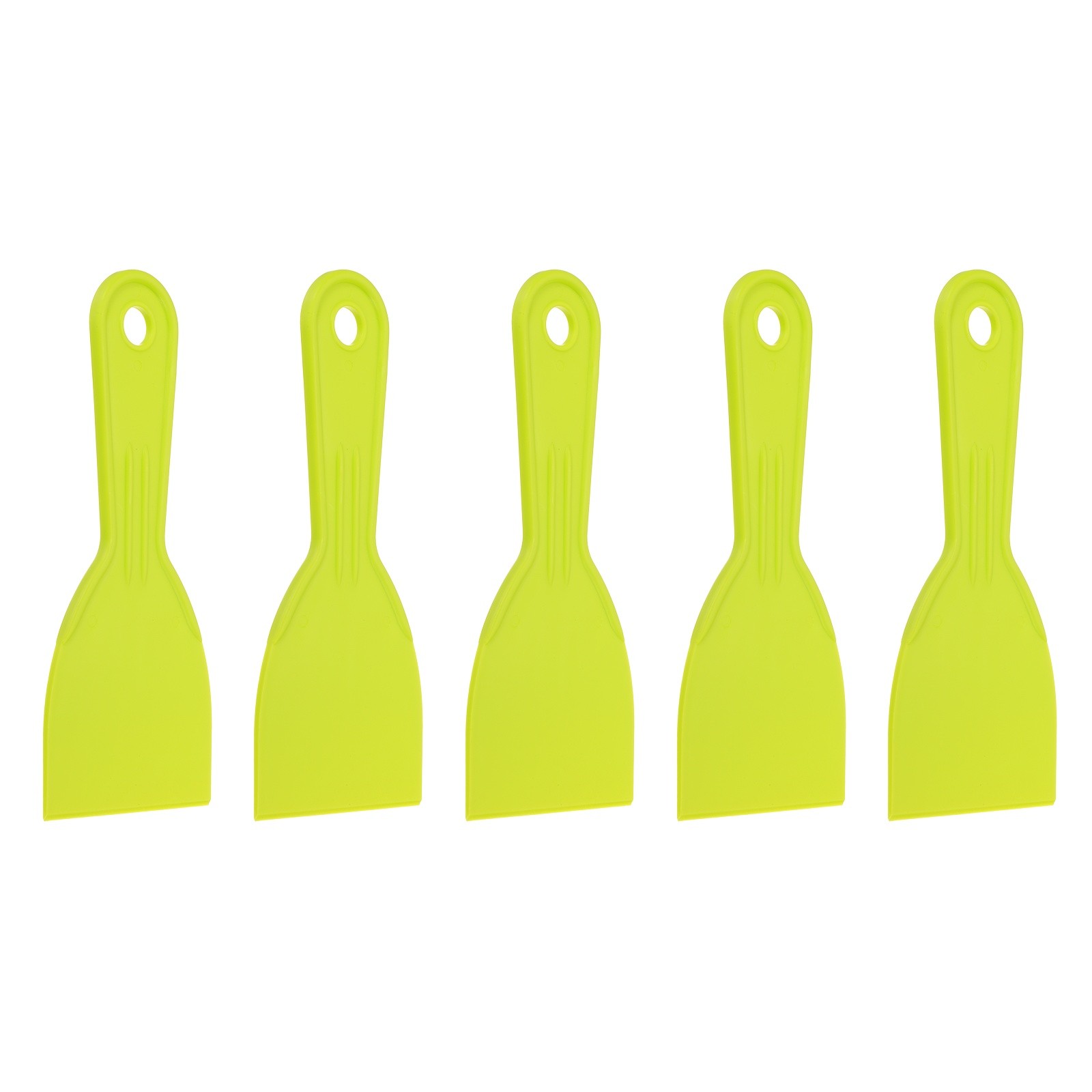 5pcs Putty Knife 3" Width Plastic Putty Knife Paint Scraper Yellow