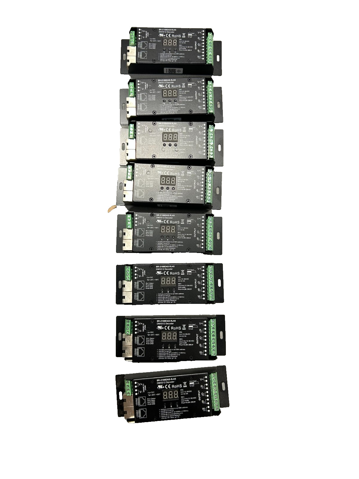 DMX 512 RGB-DMX-Decoder 4-Channel Controller SR-2108EAS-RJ45