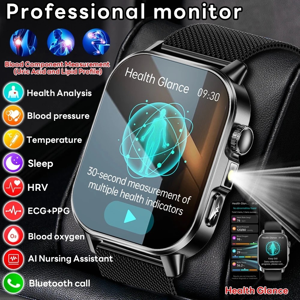 2026 Smart Health Watch for Men & Women – ECG & PPG Heart Rate Monitor – Fitness