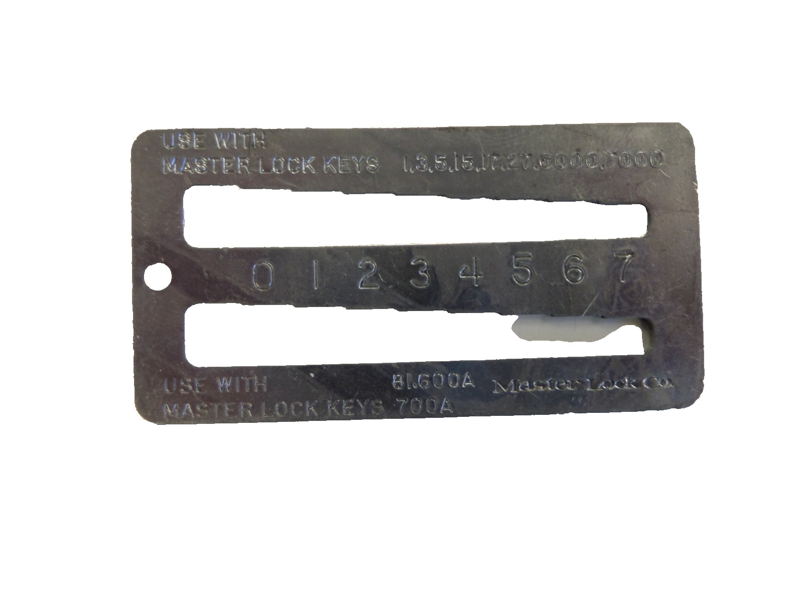 MASTER PADLOCK 0290-0371 KEY GAUGE REKEYING TOOL