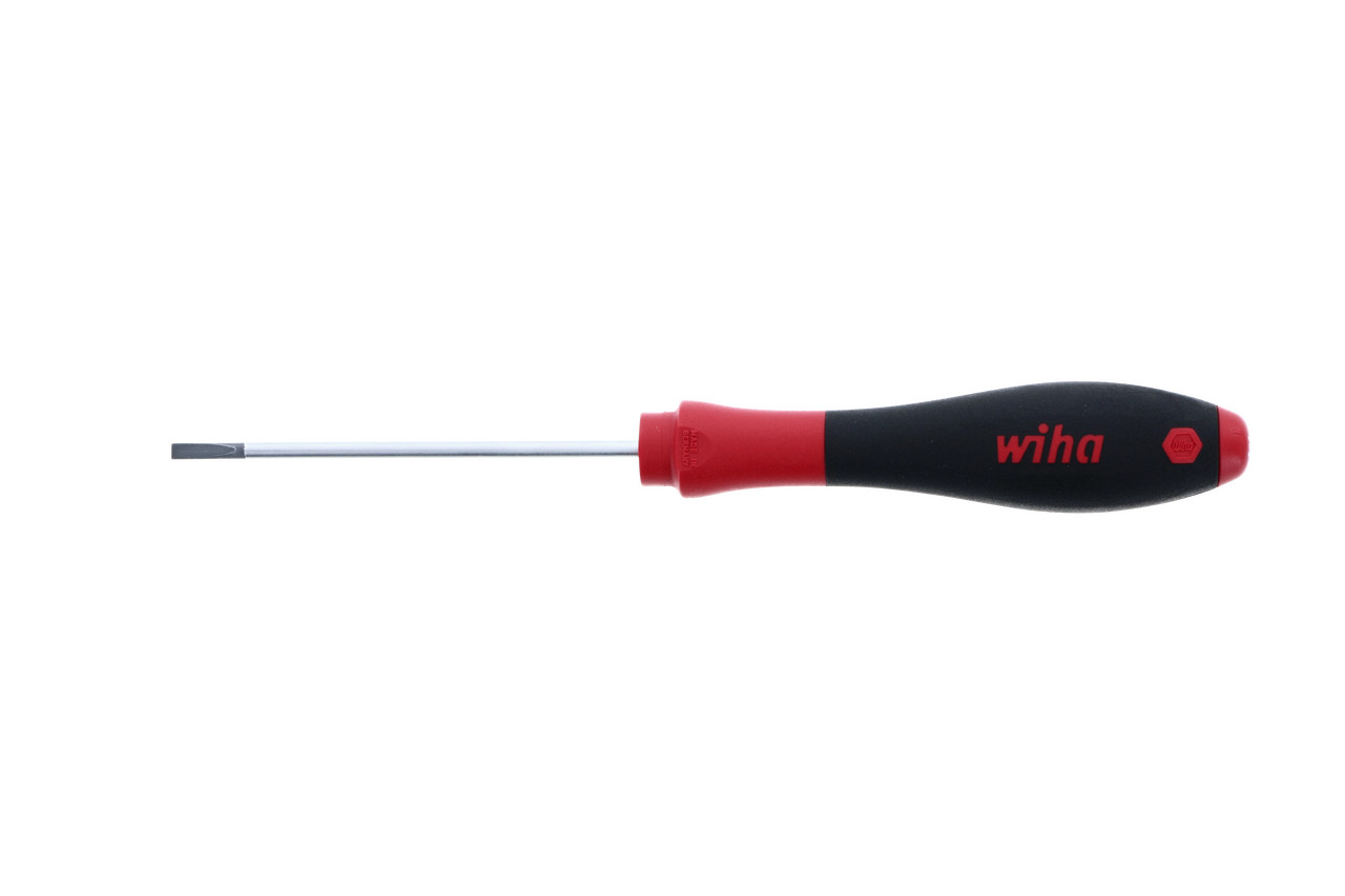 Wiha 30204 SoftFinish Slotted Screwdriver 3.0mm x 80mm