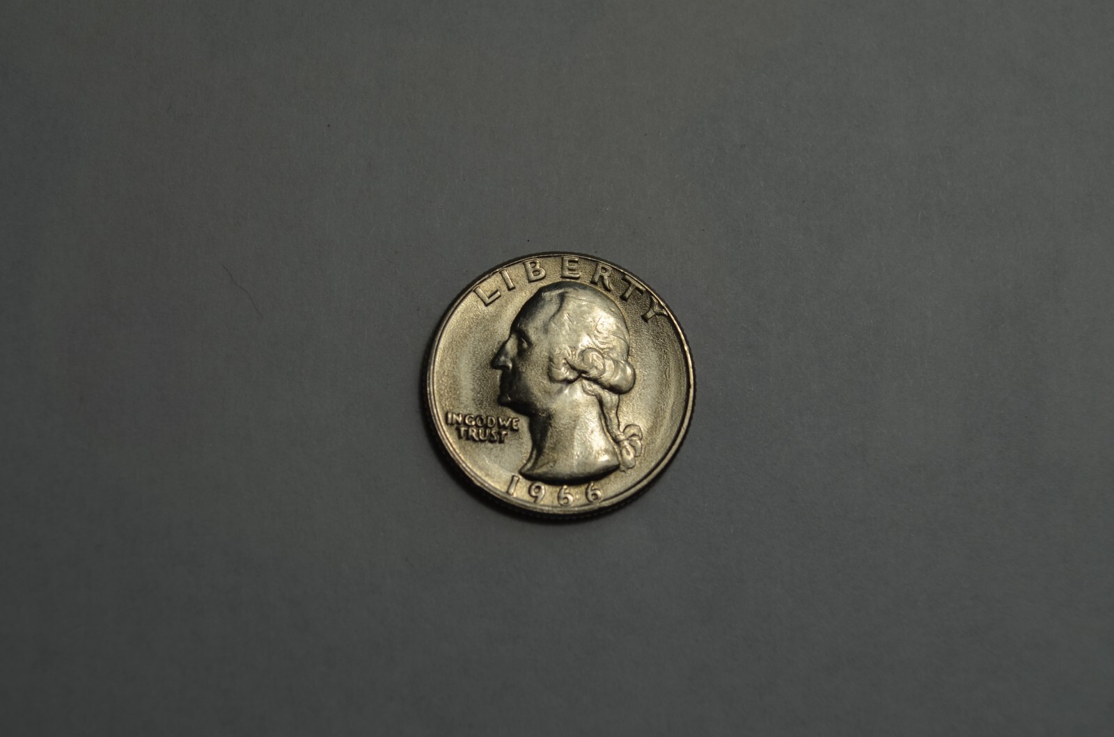 1966 P UNCIRCULATED WASHINGTON QUARTER BUSINESS STRIKE KEY COIN NOT SMS #71