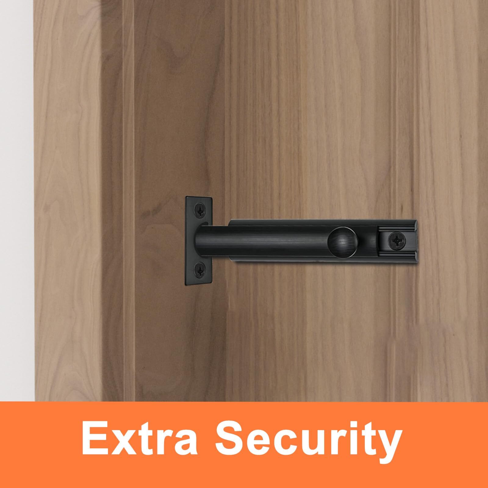 Solid Brass Surface Bolt 3 Inch, Heavy Duty Concealed Slide Surface Door Bolt, B