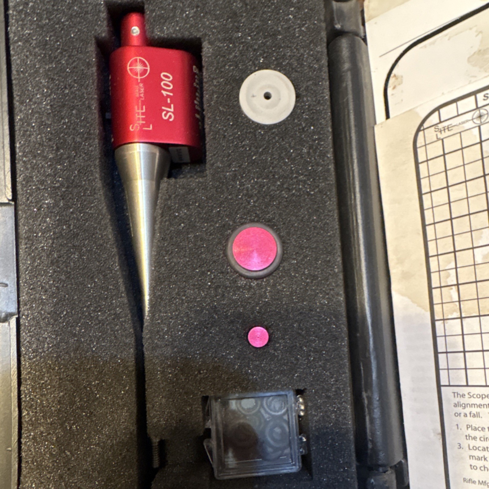 SiteLite SL-100 Laser Scope Alignment System for Rifle w/ Case, Accessories