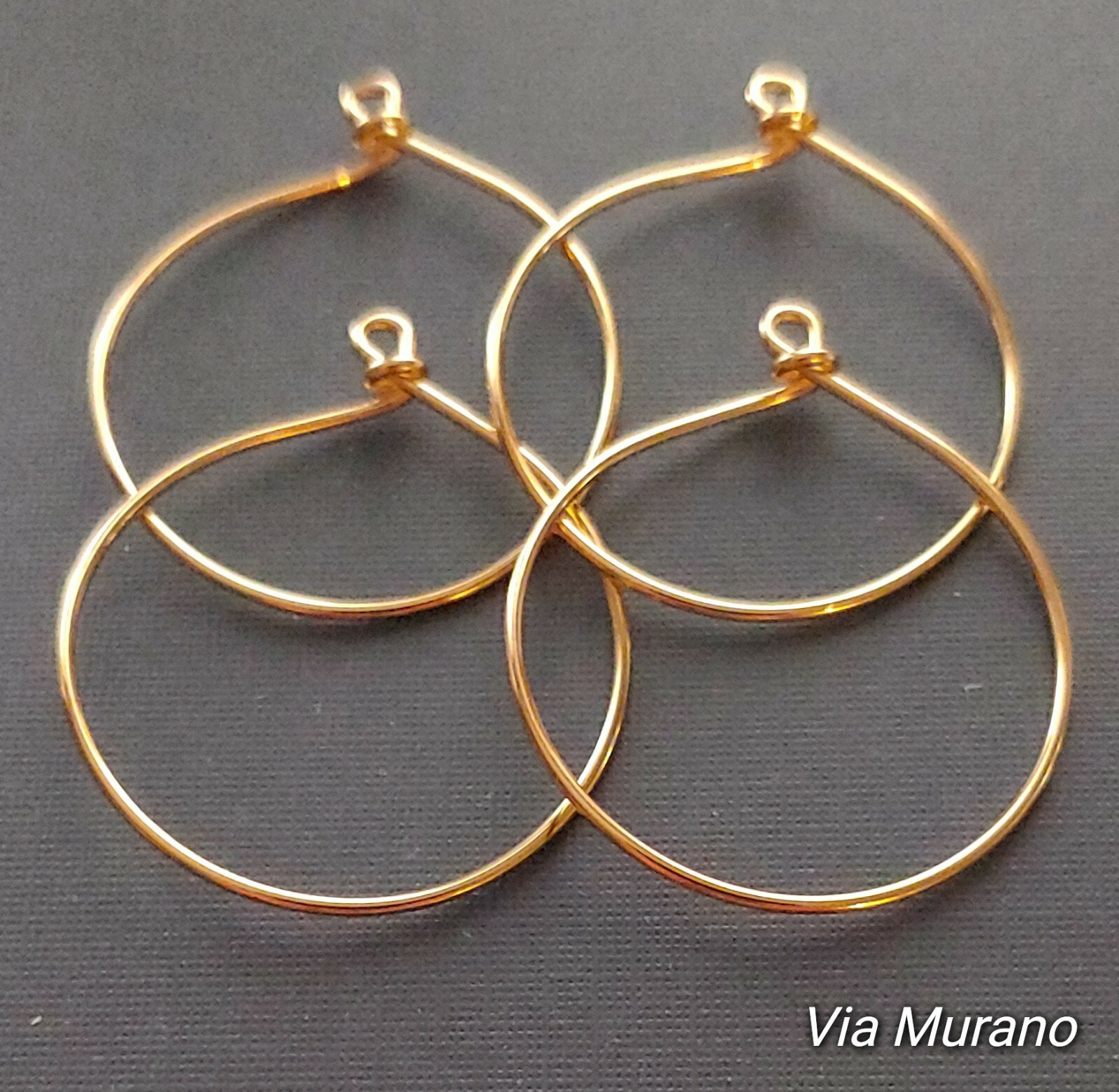 Round Lightweight Earwire Hoop Finding. Choose Finish. 30x40m. Made in USA.
