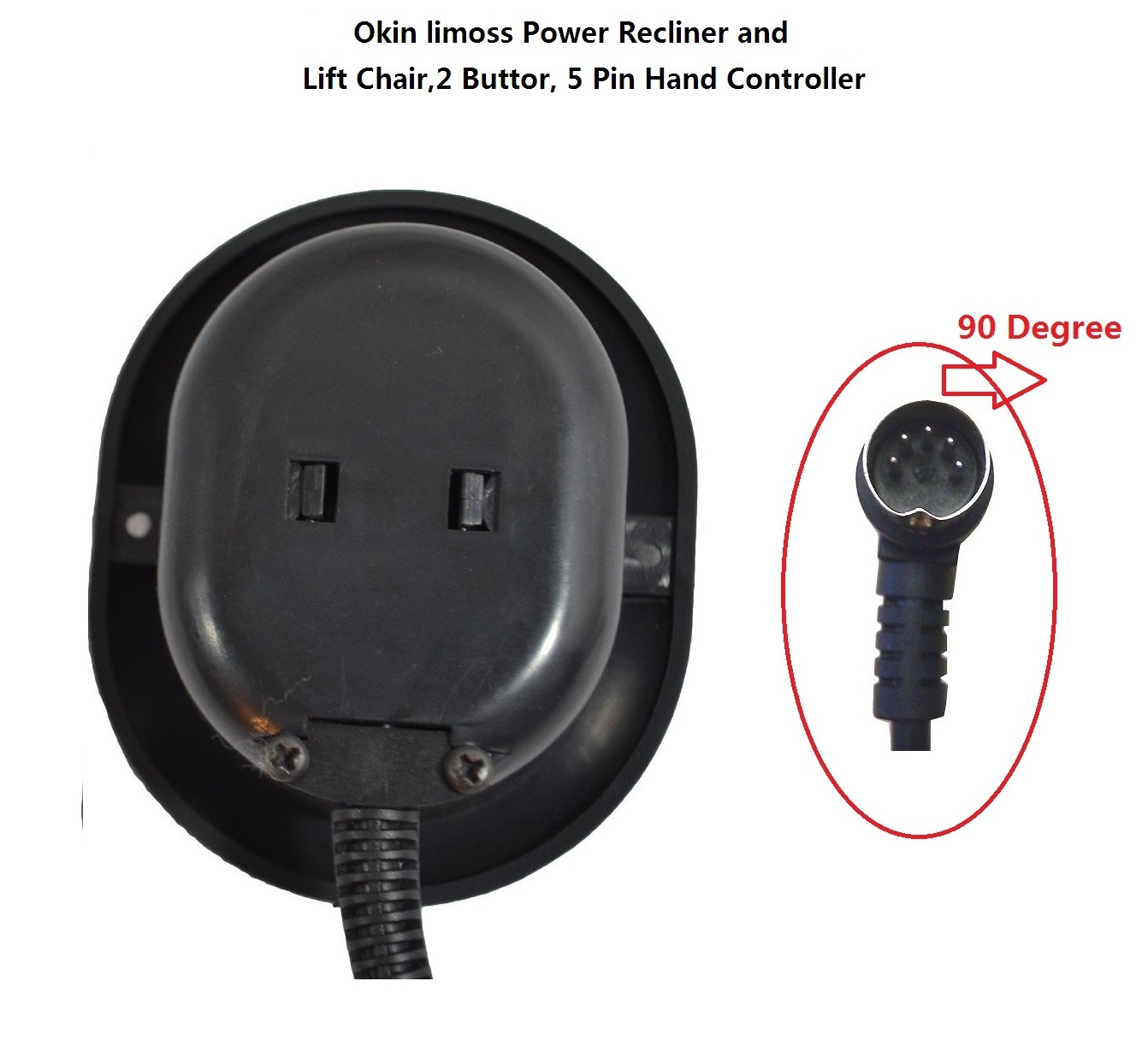 LIMOSS Golden okin 5 pin Remote Hand Controller for Lift chair Power Recliner