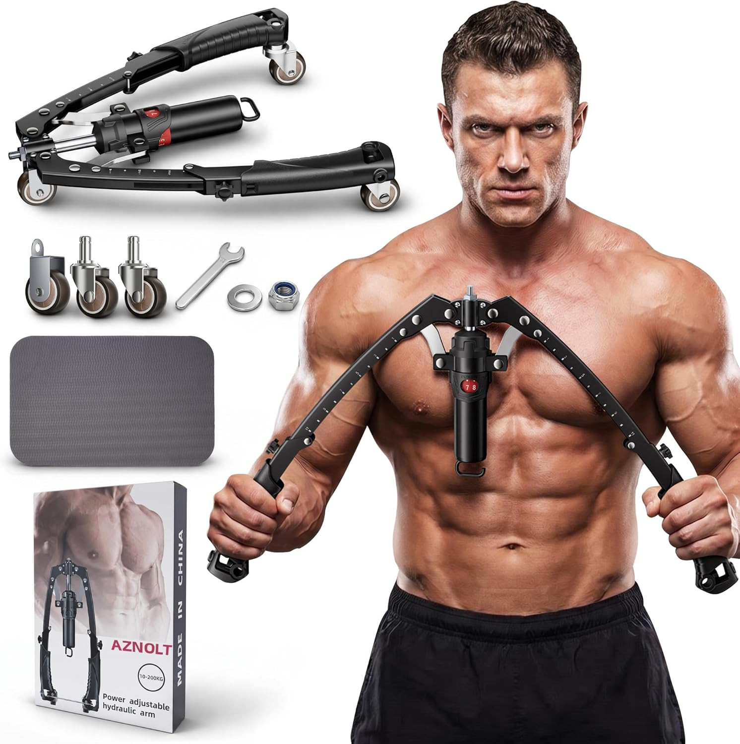 Muscle Trainer & Ab Roller | Home Gym Strength and Core Training Equipment with