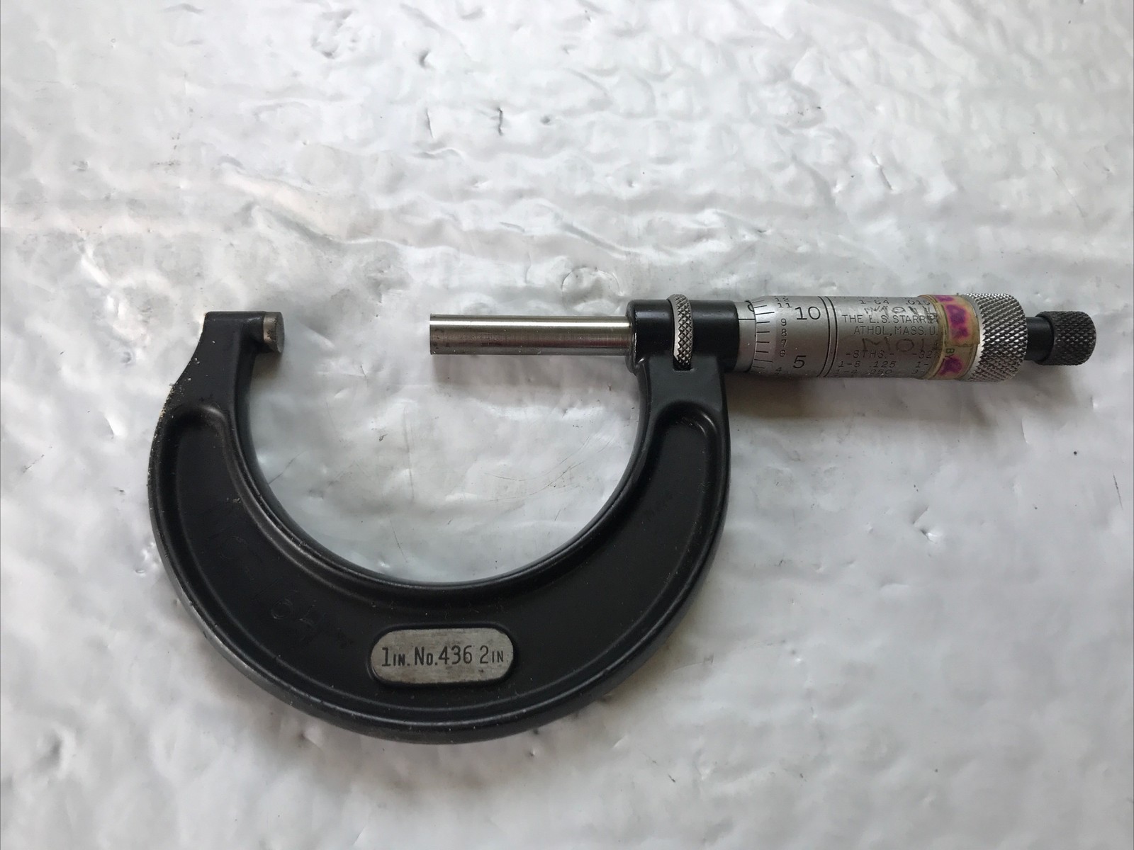 Vintage Starrett No. 436 1-2” Micrometer USA