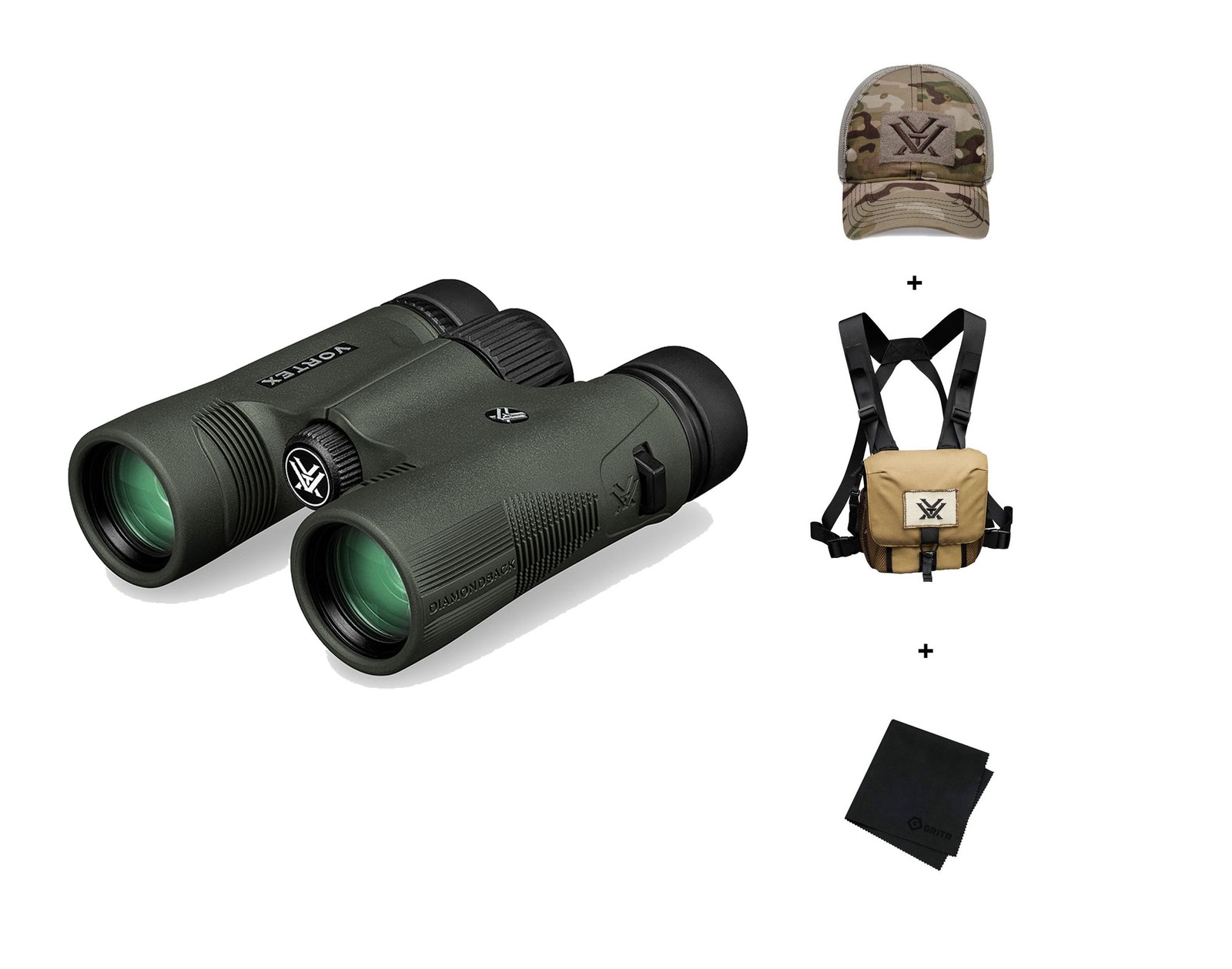 VORTEX Diamondback HD 8x28 Binocular w/ Harness Case, Cap and Microfiber Cloth