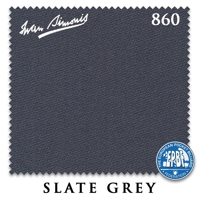 10' Simonis 860 Pool Table Cloth - Slate Grey - AUTHORIZED DEALER