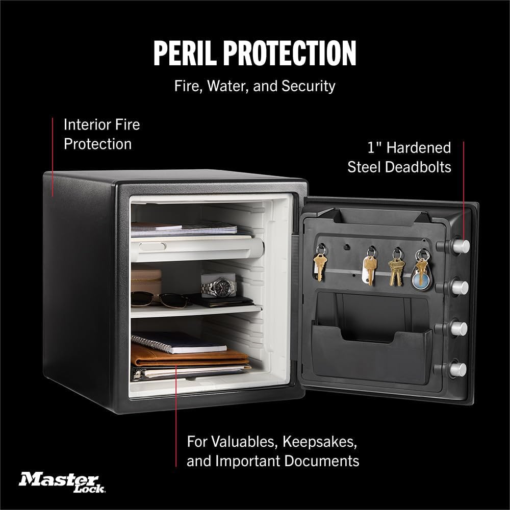 Fireproof Waterproof Safe with Combination Dial 1.23 Cu-Ft