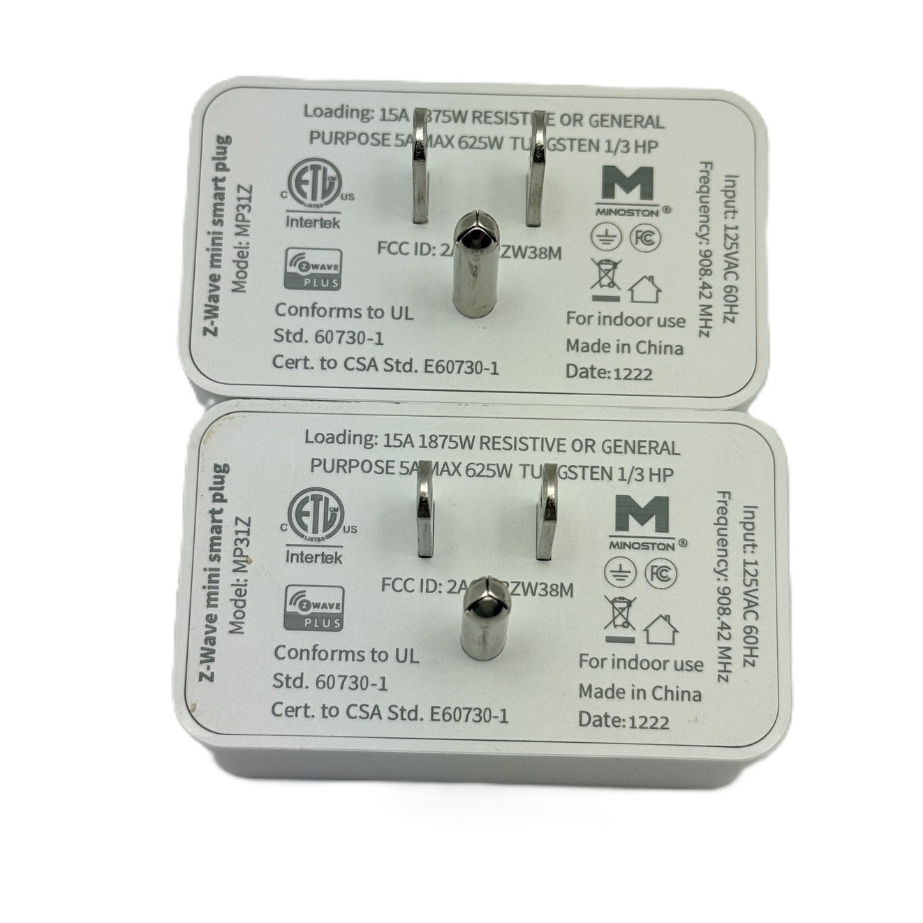 Minoston Z-Wave Smart Plug (Model MP31Z) - White