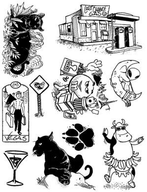 Unmounted Rubber Stamp Plate, Unmounted/Uncut Pink Rubber Stamps