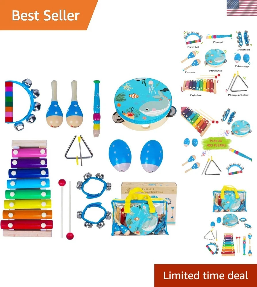 Montessori Wooden Percussion Instruments Set for Toddlers – Educational Fun!