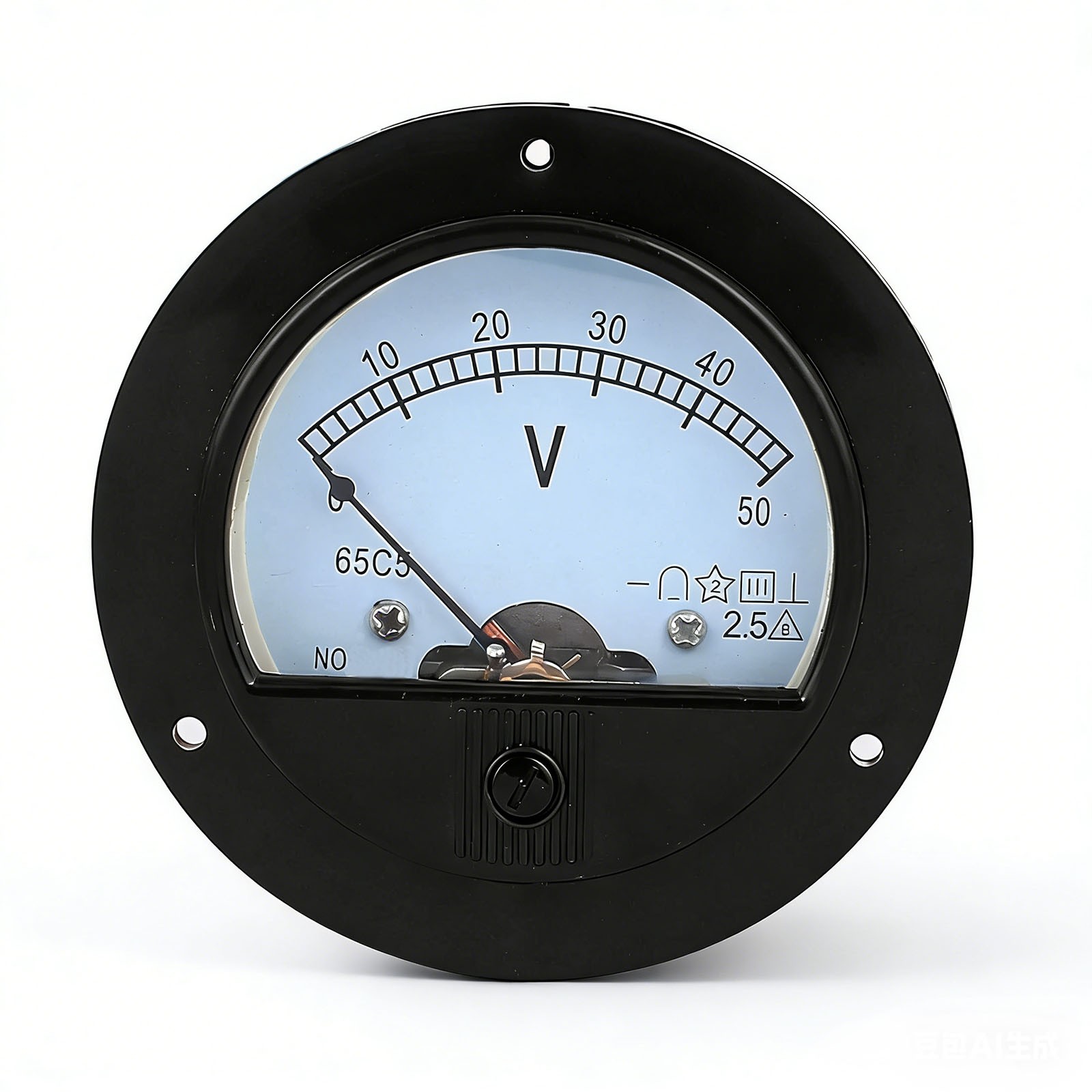 US Stock DC 0 ~ 50V Round Analog Volt Pointer Needle Panel Meter Voltmeter