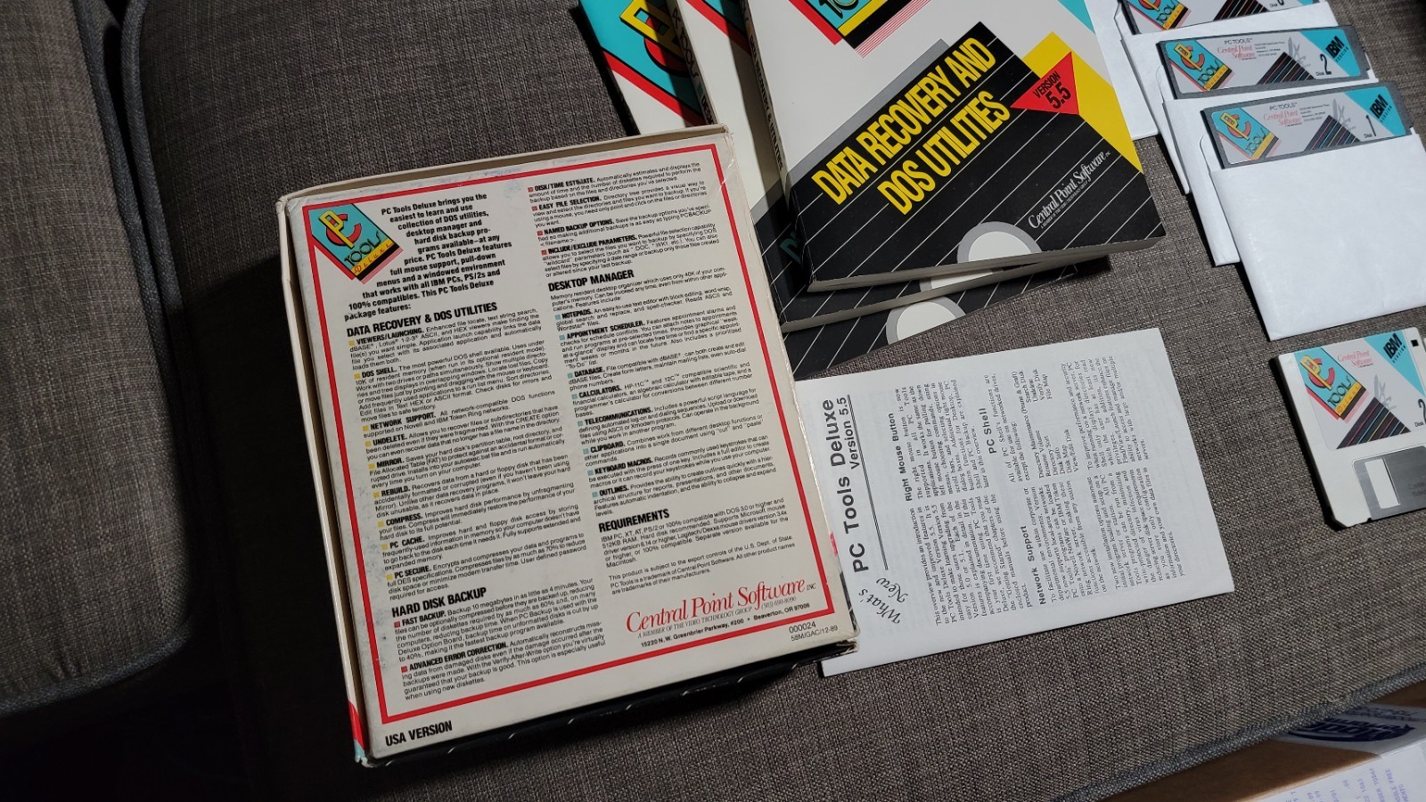 Vintage PC Tools Deluxe Central Point Software IBM -5.5- 5.25" Floppy Disk 3.5