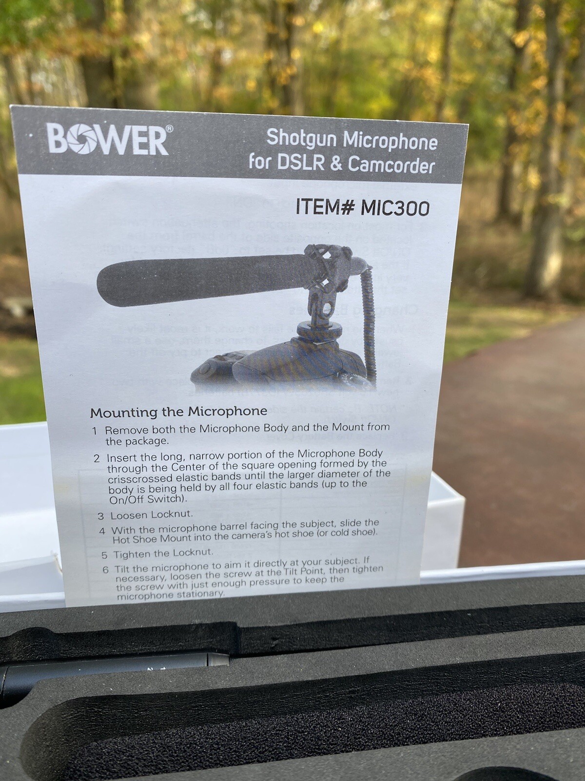 🎤Bower MIC300 Mini Shotgun Condenser Microphone Black
