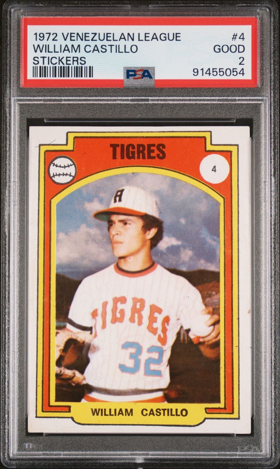 VENEZUELAN PSA 2 GD WILLIAM CASTILLO 1972 VENEZUELA LEAGUE #4 ONLY GRADED *TPHLC