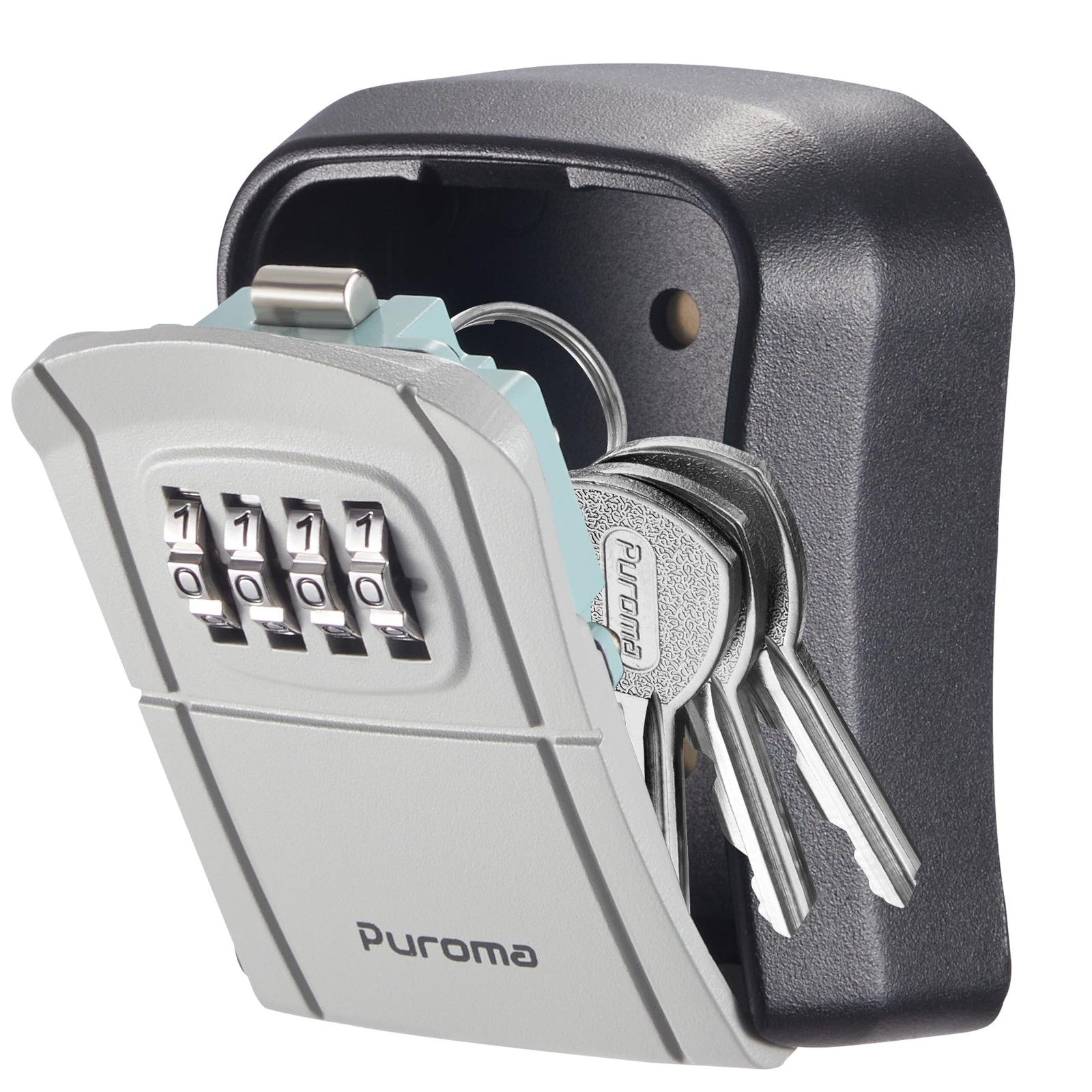 Key Lock Box Combination Lockbox WallMounted Key Storage Box for House Keys, ...