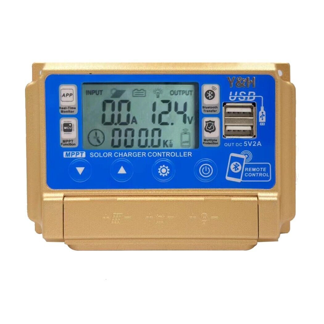 MPPT 30A Solar Charge Controller 12/24V Battery PV Regulator Bluetooth APP COMM