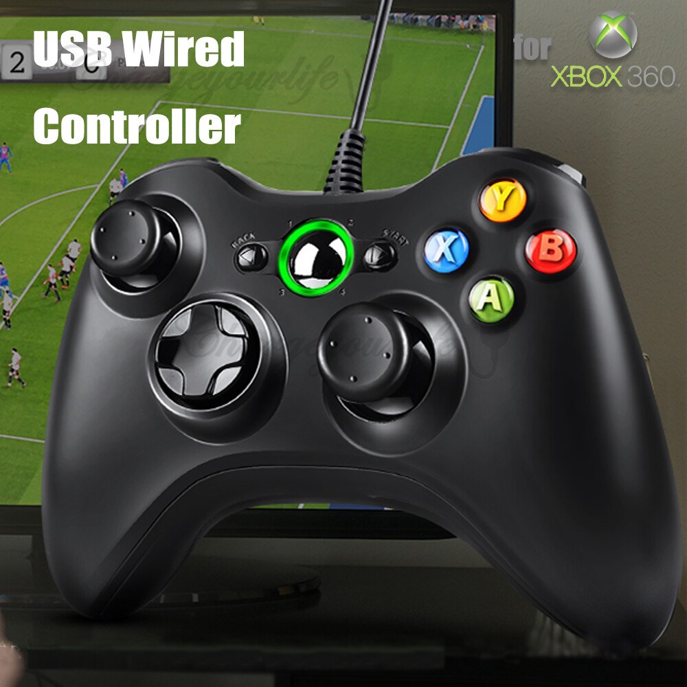 USB Wired Controller For Microsoft Xbox 360/Slim/E Gamepad PC Windows 11/10/8/7