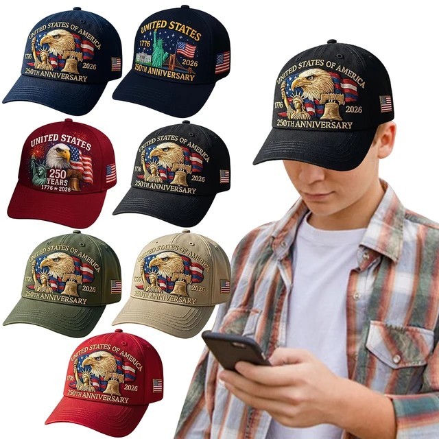 US 250th Anniversary Hat Versatile Baseball Cap Patriotic 1776–2026 American