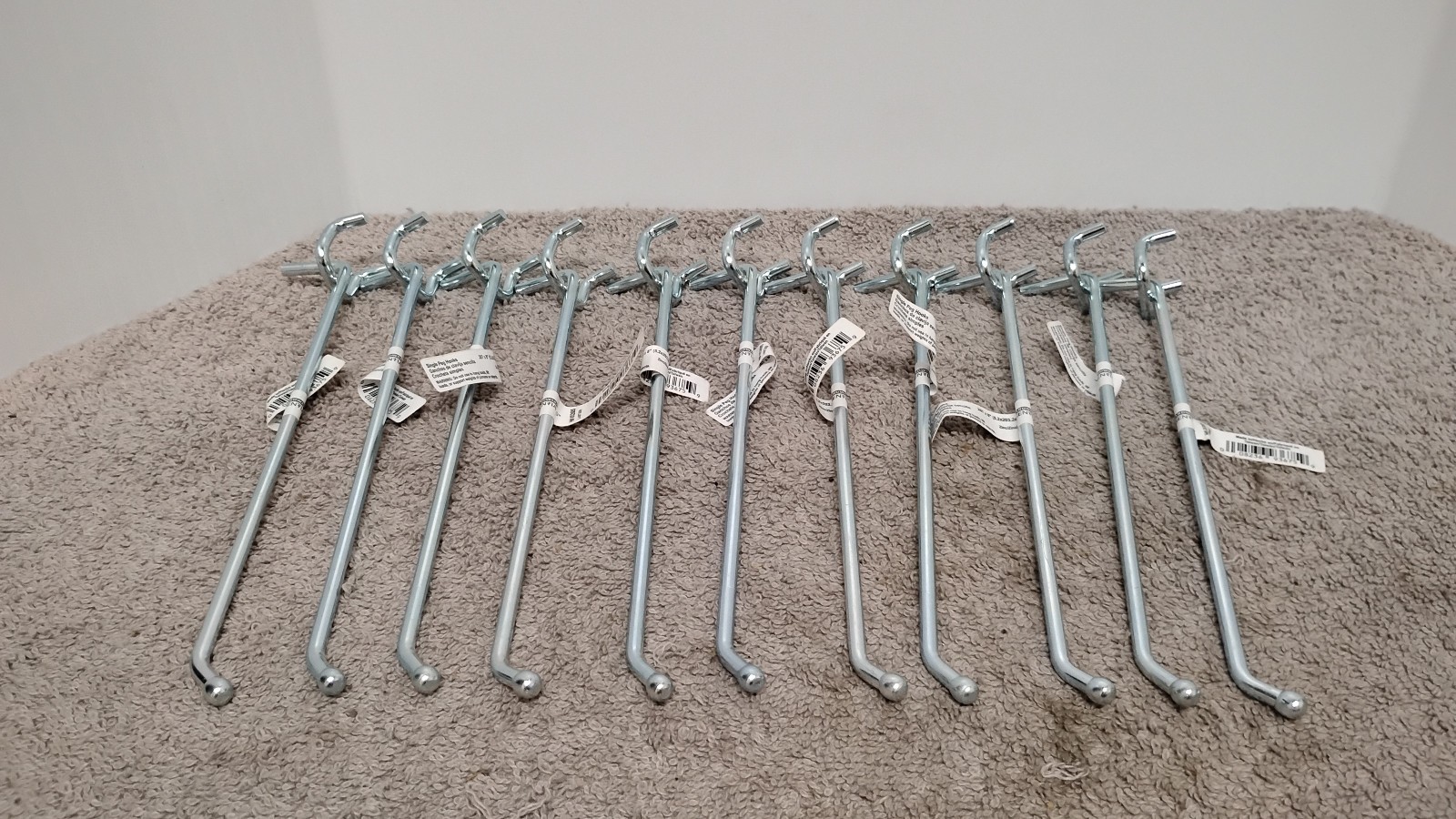 10PC  NEW Hardware Essentials .027 x 8 " Single Hook Steel Zinc / Model 852685.
