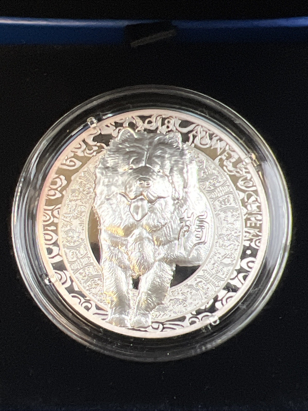 2018 France  Lunar Year of The Dog Silver Coin 1oz Proof 20€ High Relief   Rare