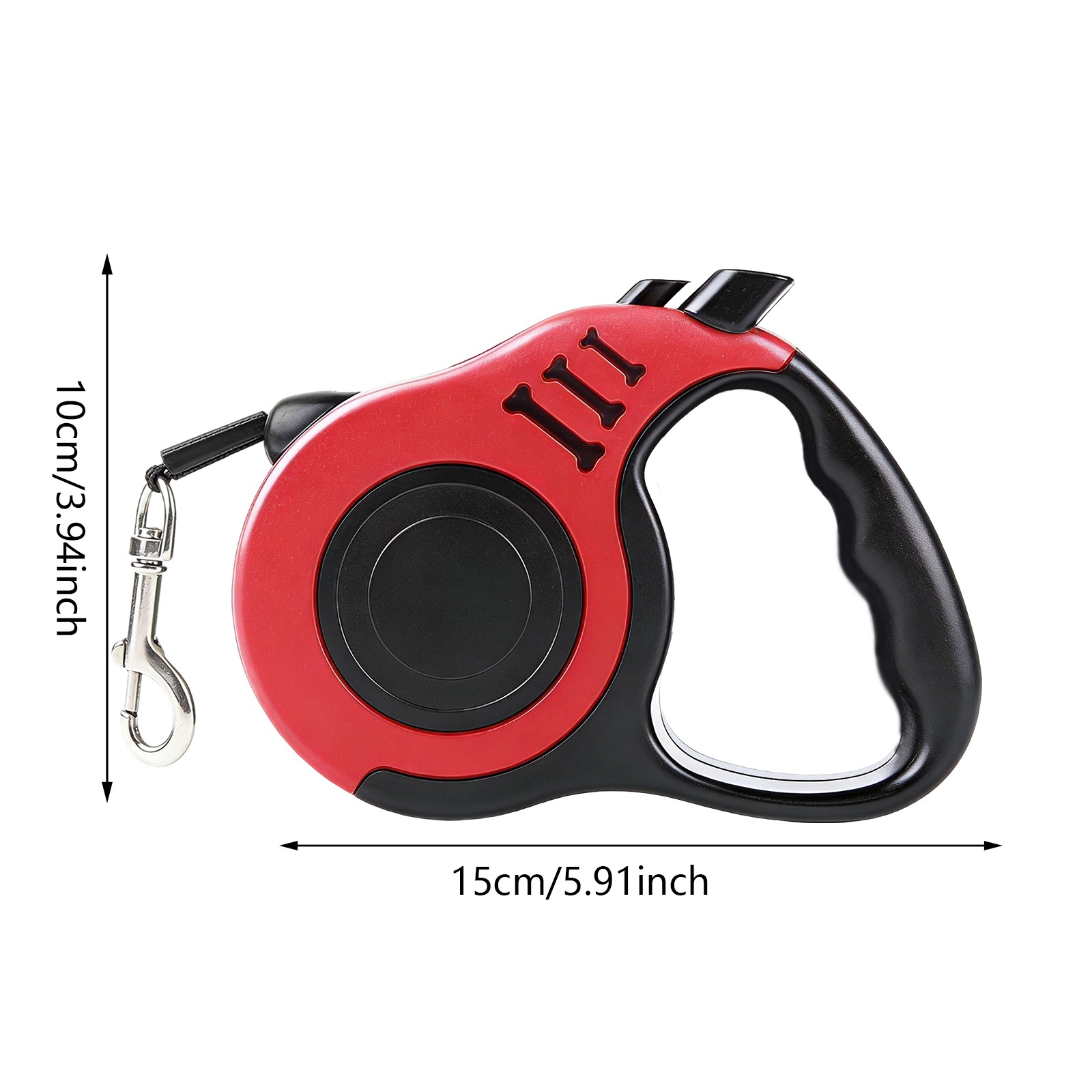 Retractable Dog Leash Auto Lock Anti Pull for Small Medium Dogs Red