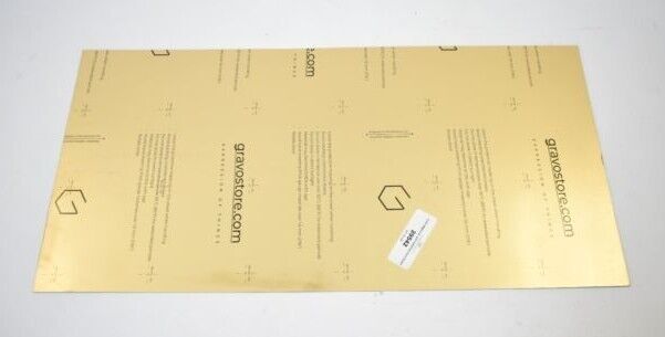 GravoStore 29542 Glase Metallics .020 European Gold/Black Engraving Sheet 24x12"