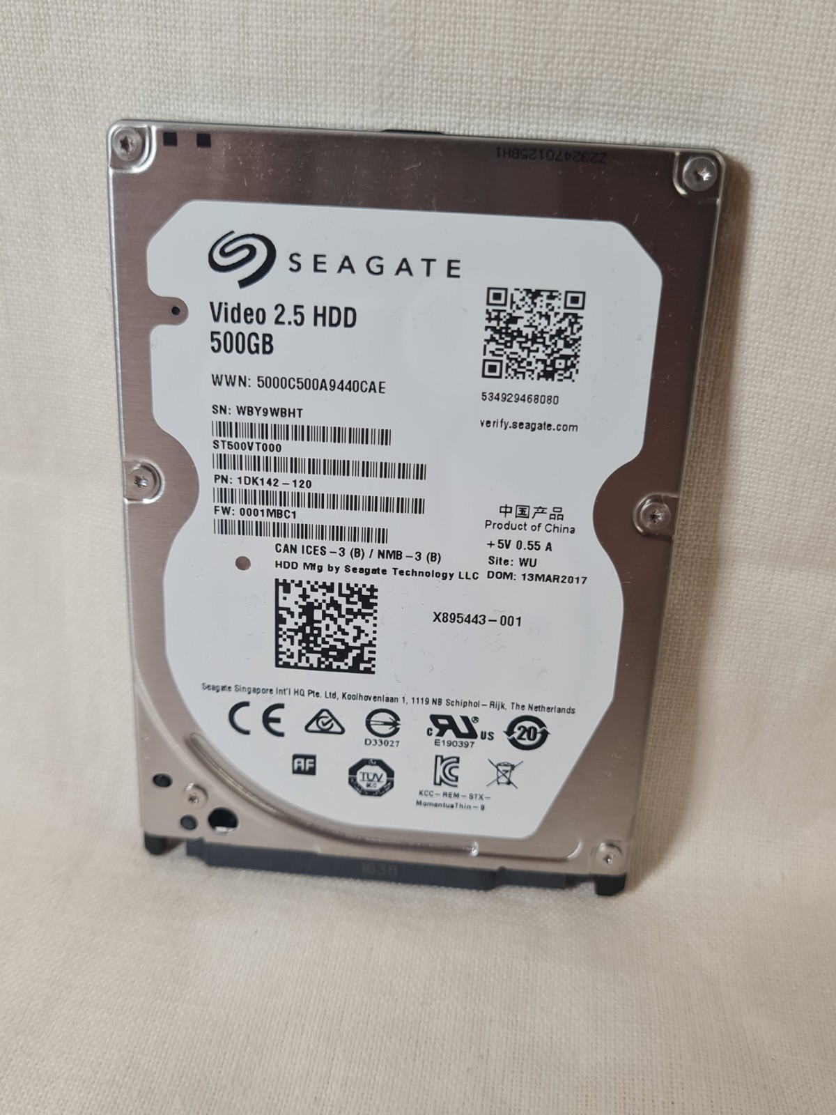 OEM XBOX ONE S Slim INTERNAL 500GB SEAGATE THIN HARD DISK DRIVE REPLACEMENT PART