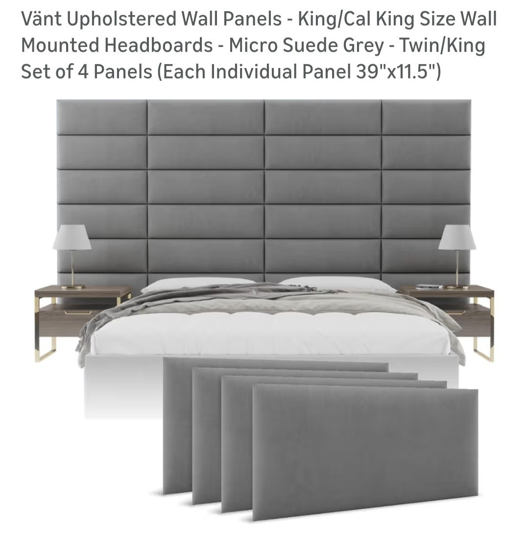 Wall Mounted Headboards/panel Grey