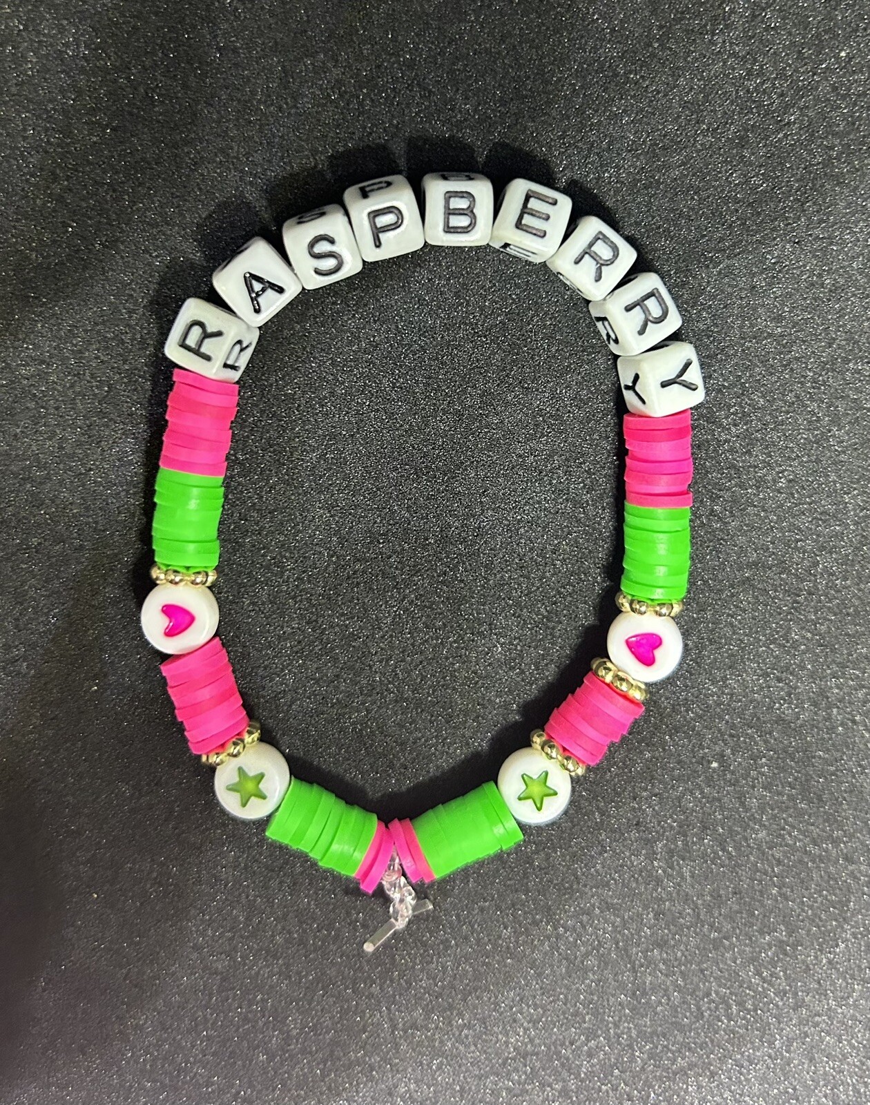 Raspberry (Strawberry Shortcake) Heishi Bracelet