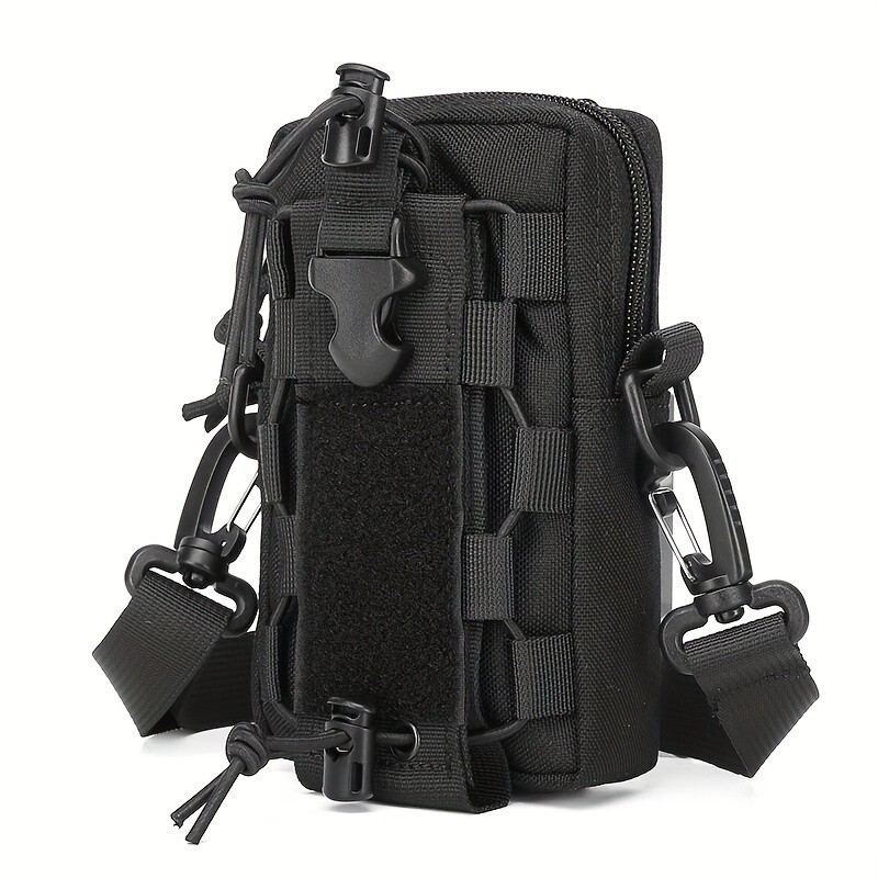 Tactical Molle Water Bottle Pouch Outdoor EDC Waist Bag With Shoulder Strap