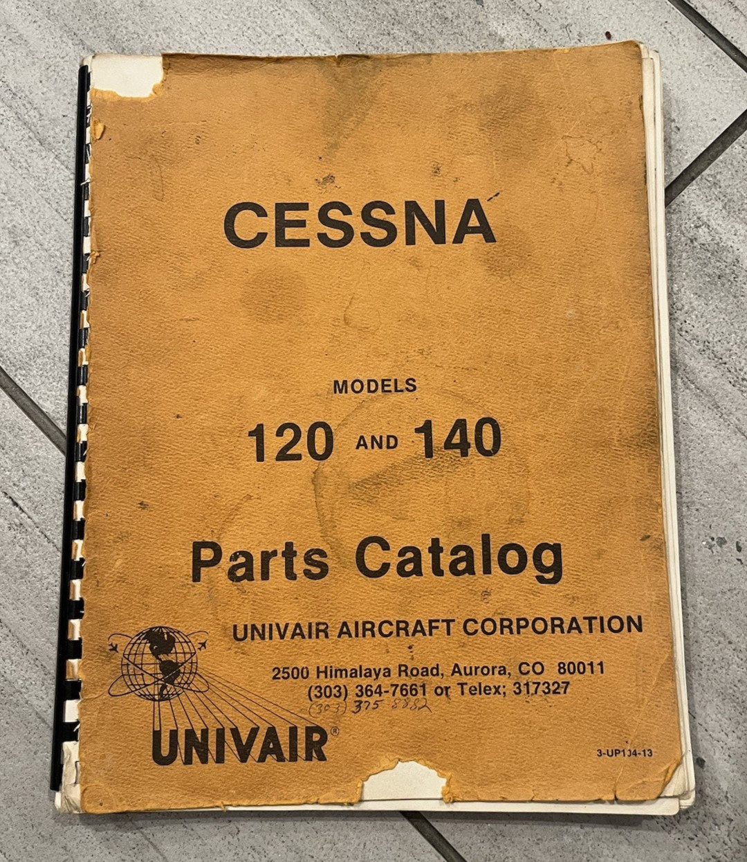 Cessna 120-140 Parts Illustrated Catalog Revisions 1948 Manual Univair  READ