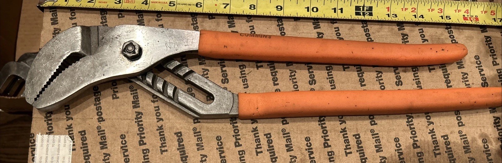 Cummins Slip Joint Adjustable Pipe Wrench Pliers 17" SimilarTo Blue Point HL116P