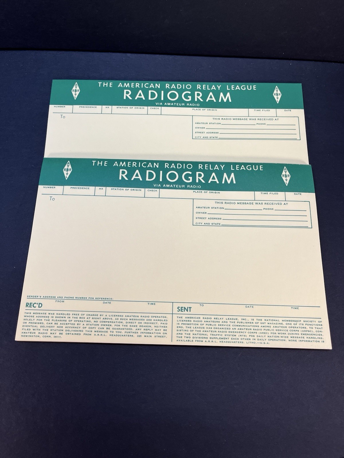 Vintage ARRL Unused Radiogram Pads American Radio Relay League Amateur HAM