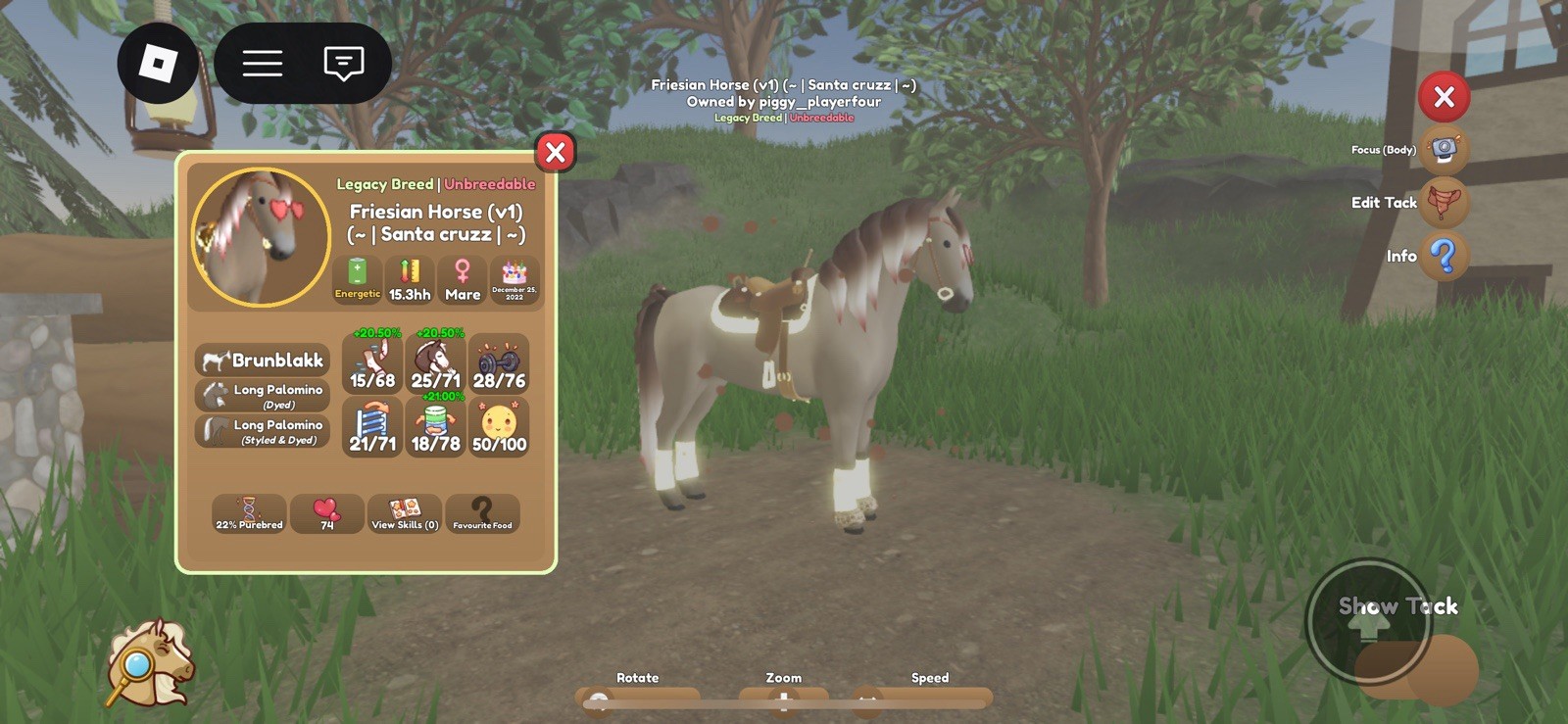 Santa cruz Friesian Horse Legacy Breed v1 Unbreedable Mare 22% Purebred