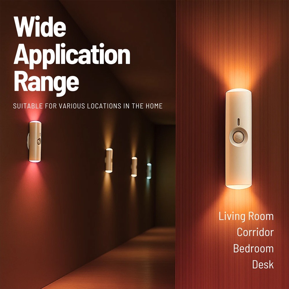 Magnetic RGB Night Light - Motion Sensor USB-C Rechargeable Ambient Lamp
