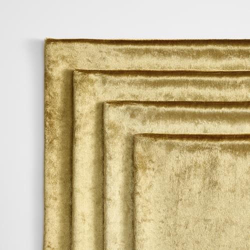 Velvet Pillow Covers 18x18，Pack of 4 Decorative 18" x 18" (Pack of 4) Gold