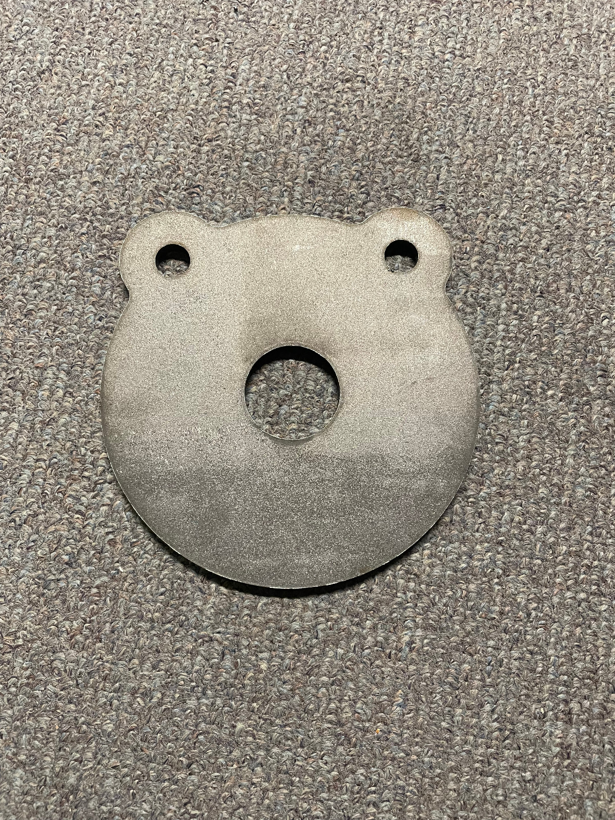 AR500 Target Gong 8" x 3/8" Double Ear 2 inch Center Hole IDPA USA MADE!