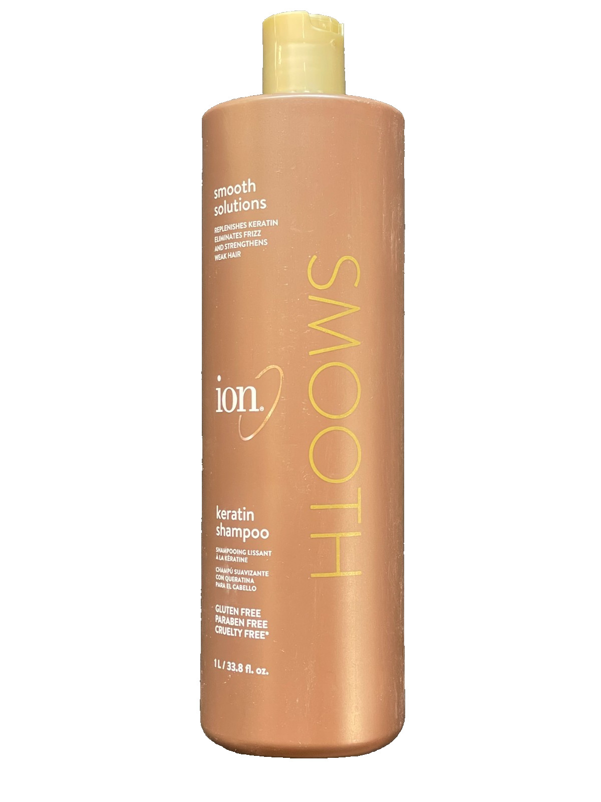 Ion Keratin Smoothing Shampoo 1L, Sulfate‑Free Anti‑Frizz & Strengthening